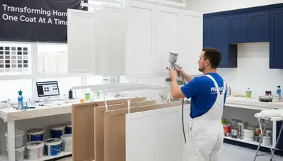 Cabinet painting in Royal Oak, MI for a kitchen update by Royal Oak Paint Pros