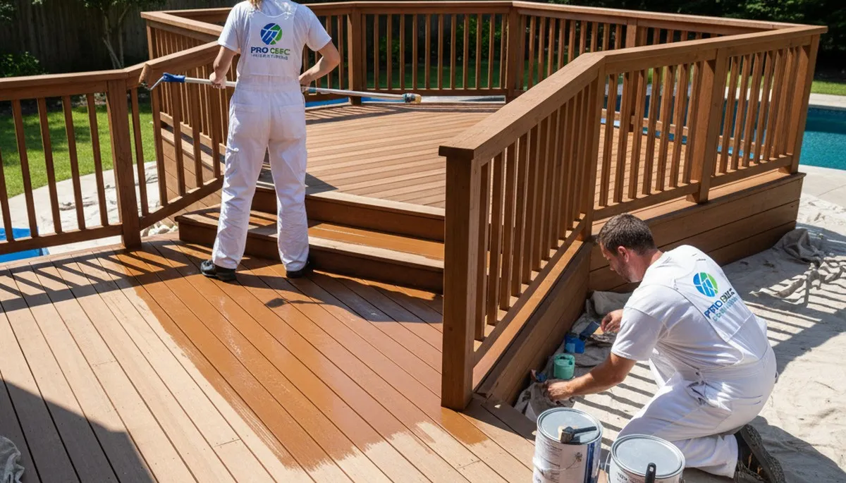 Royal Oak, MI deck painting by Royal Oak Paint Pros for durable wood deck protection