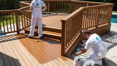 Royal Oak, MI deck painting by Royal Oak Paint Pros for durable wood deck protection