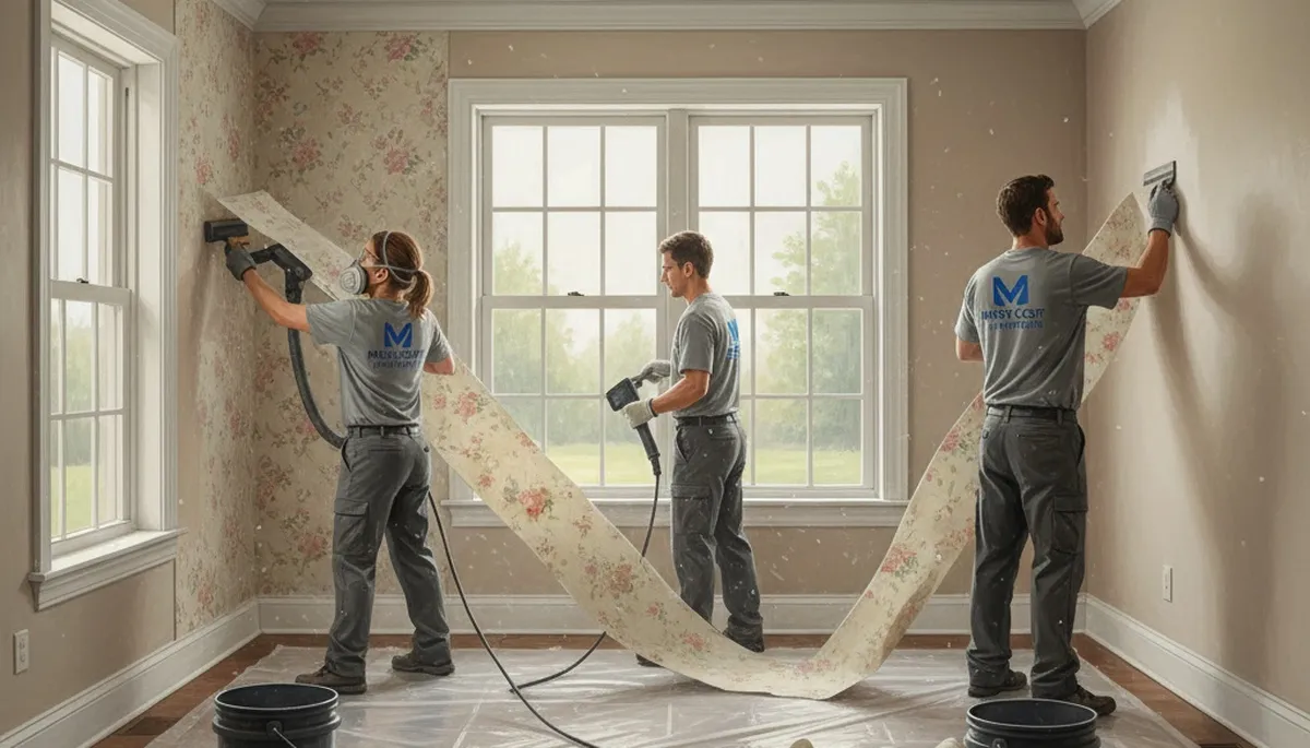 Wallpaper removal service in Royal Oak, MI for smooth wall prep before painting