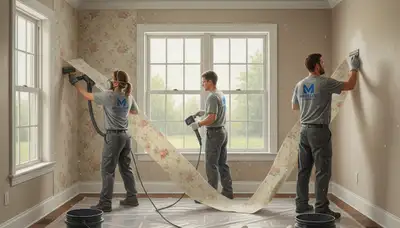 Wallpaper removal service in Royal Oak, MI for smooth wall prep before painting